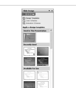 FIGURE 2-2Use the Slide Design task pane to choose a design template.