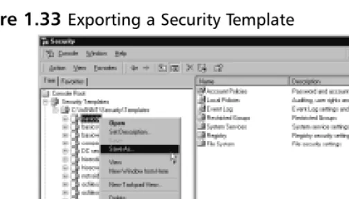 Figure 1.35 Importing Security Templates from Security Conﬁguration