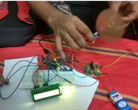 Fig. 16:- Hardware Circuit to control the DC Motor 