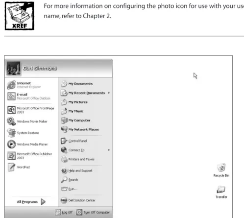 Figure 1-1: The Start menu gives you access to commonly used items.
