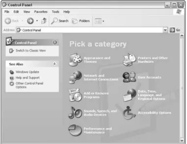 Figure 1-10: Category view Control Panel.