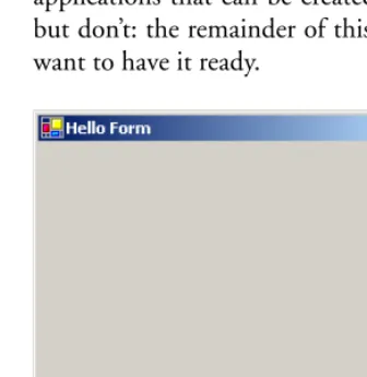 Figure 1.1Our first Windows Forms program pro-