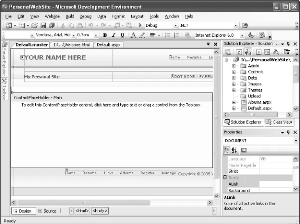 Figure 1.4Master pages give a Web site a consistent look and greatly reduce develop-ment time.