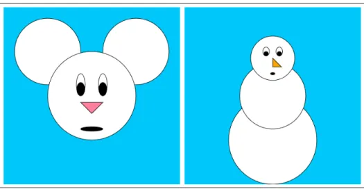 Figure 12: The Two Images Made by Each Student During Intervention One (Though One of the Images Varied Depending on Which One Was on the Creative Choice Worksheet for a Given Student).