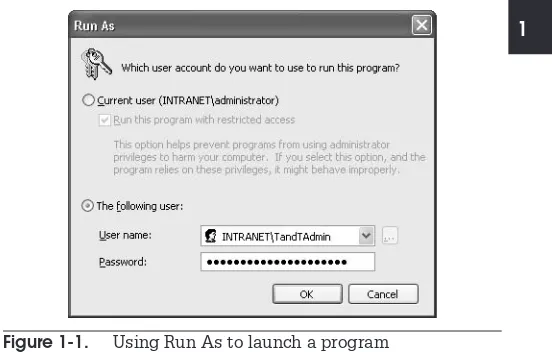 Figure 1-1.Using Run As to launch a program