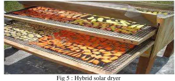 Fig 5 : Hybrid solar dryer 