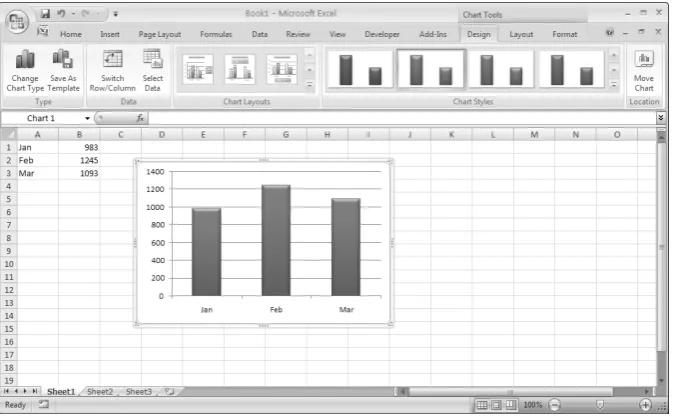 FIGURE 1.6When you select an object, contextual tabs contain tools for working with that object.