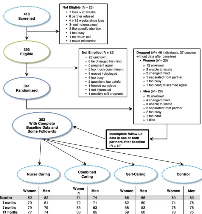 Figure 4.1  Subject flow from CMHP: Recruitment, eligibility, randomization, and RIMS completion by  treatment group