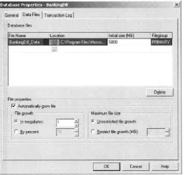 Figure 2.3: The Database Properties dialog box  