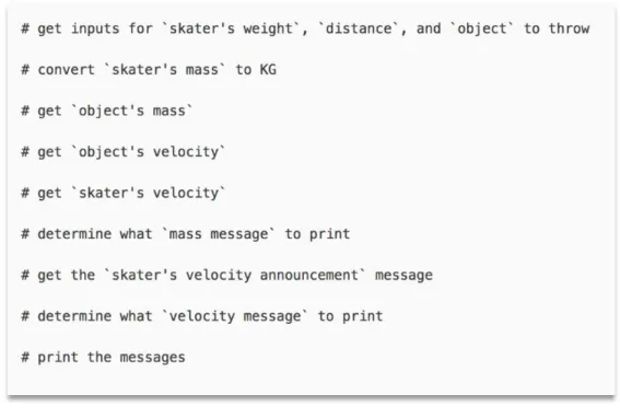 Figure  4.2.4  shown  below  represents  a  potential  externalization  of  a  student’s initial idea on how to structure a small top-down program as they are  reading through the programming assignment specifications