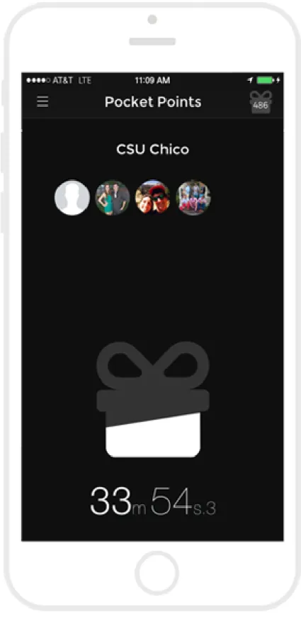 Figure 3.3: Screenshot of the Pocket Points interface.