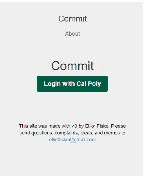 Figure 4.1: The login screen for Polycommit, shown if the user does not have an active session.