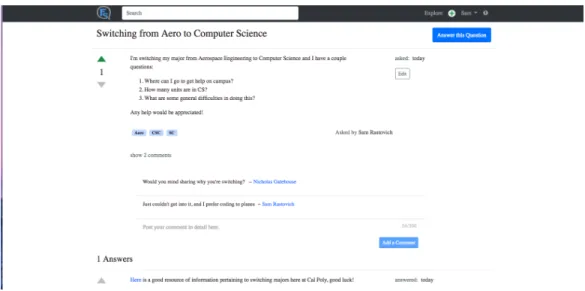 Figure 11: The question page: showing clarifying questions, and the body of the question visible to all users