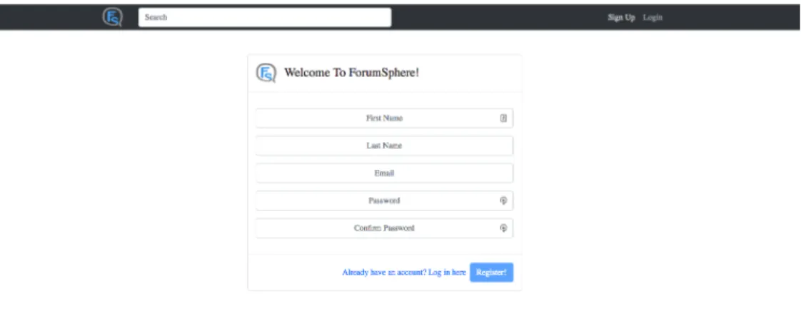 Figure 1: Register screen