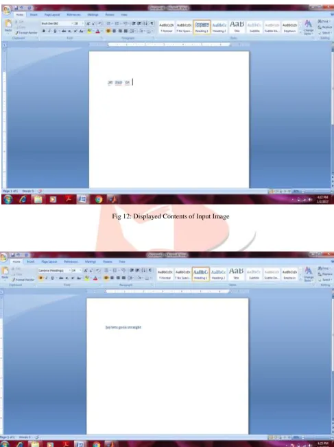 Fig 12: Displayed Contents of Input Image  
