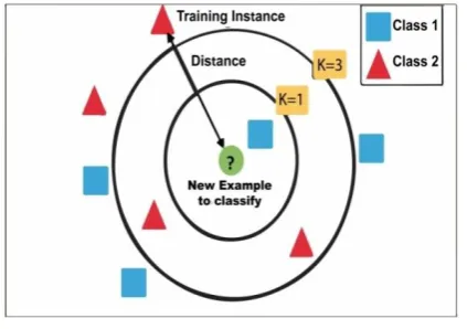 Figure 2: Example of KNN Classifier 