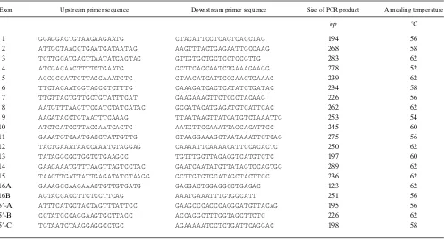 Table II. Oligonucleotide Primer Pairs Used to Amplify the GYS2 Gene