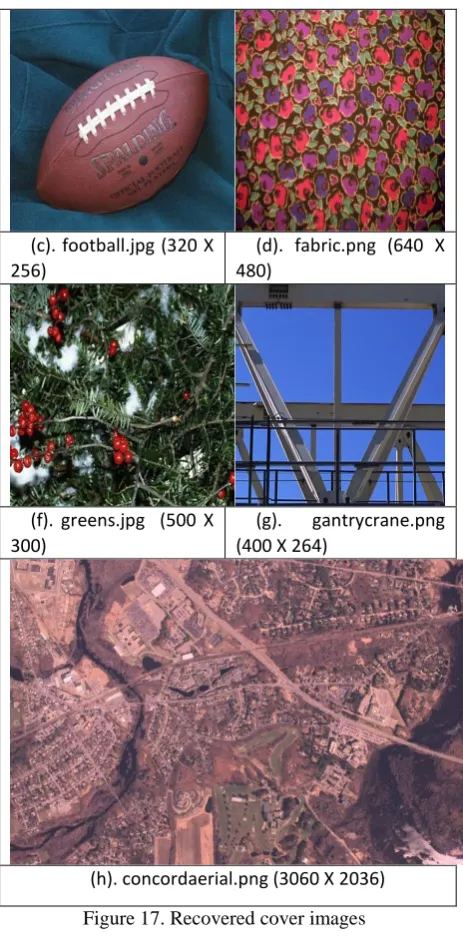 Figure 17. Recovered cover images  