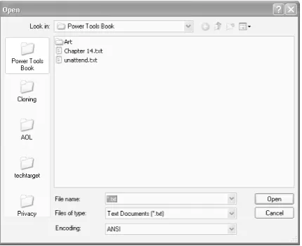 Figure 2-16. A customized Open dialog box