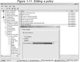 Figure 1-11. Editing a policy 