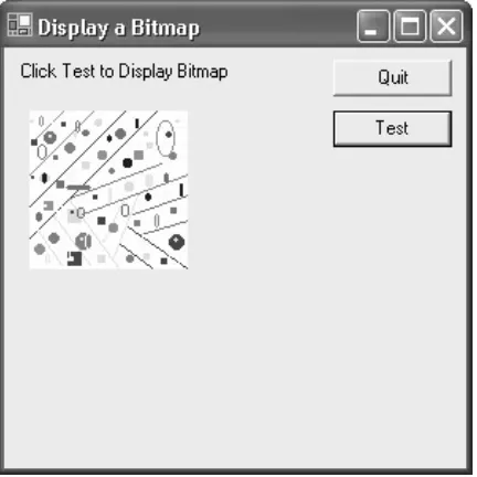 Figure 2.7: Displaying an embedded bitmap within your .NET application is fine for the managedenvironment.