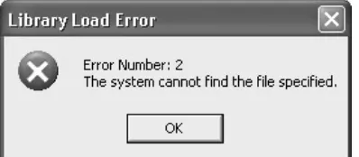 Figure 3.3: An example of a system error message retrieved using FormatMessage()