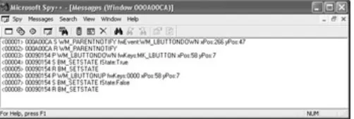 Figure 4.3: Managed and unmanaged applications both generate the same sequence of messages.