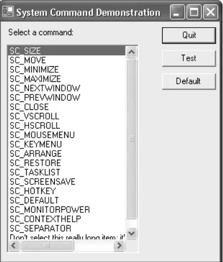Figure 4.5: Every visible control in an application is very likely a window as well.