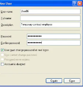 Figure 3.9  New User dialog box 