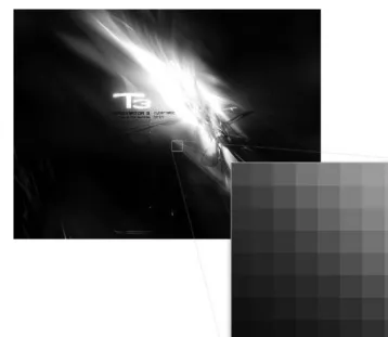 Figure 1-2. A bitmap image is made up of a grid of pixels.