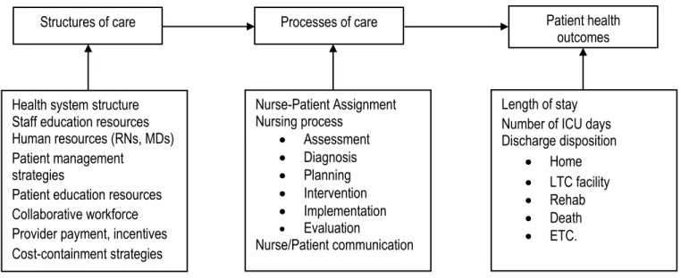 Figure 1. The Interrelated Components of Structure, Process, and Outcome. 