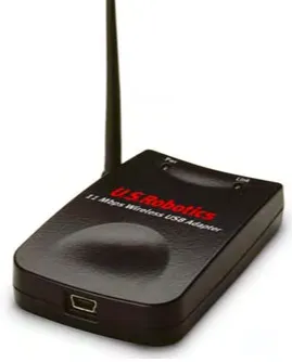 Figure 1-3: U.S. Robotics 1120 Wireless USB adapter.