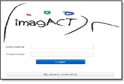 Fig 1: IMAGACT Log-in Page 