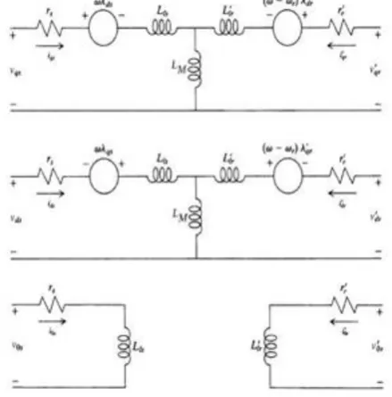 Fig. 1 Equivalent circuit of Induction motor in arbitrary reference frame 