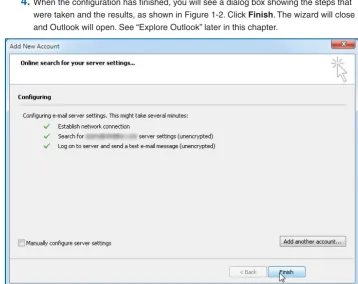 Figure 1-2: You will see this message when your e-mail setup has successfully completed.
