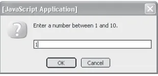 Figure 3-7 The prompt dialog box asks the user to enter a number.
