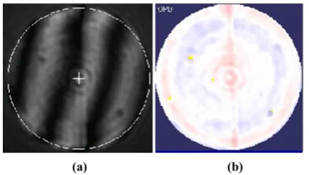 Fig 4. Optical Micrographs of (a) Diffraction Lens Array, (b) Magnified View of One Diffractive Lens, and (c) a  Refractive Lens Fabricated in This Project, and (d) a Schematic Diagram of a Hybrid Lens, Illustrating the Cross Section of AA’