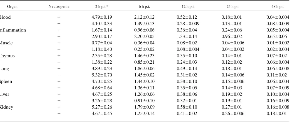 Figure 4. The quantitative analysis of microscopic autoradiography striped barstion only), expressed as mean number of grains per field injected with either of inflammation (infiltration, open bars, and adjacent muscle, heavily ) and contralateral muscle (striped bars) sections of mice 125I-IL-1� or 125I-myoglobin (at 24 h after injec-�SEM.