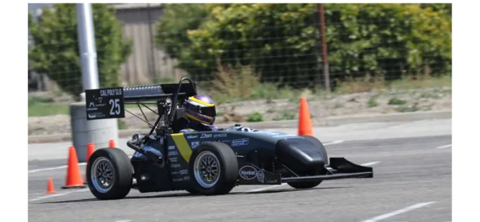 Figure 12. 2017 Formula SAE car produced by Carbon Fiber Monocoque Chassis Platform for Formula SAE and  Formula SAE Electric Race Cars