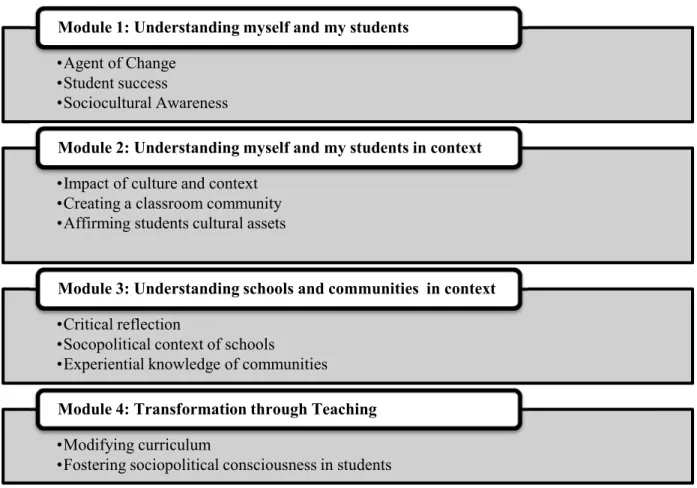 Figure 10.  Multicultural Teacher Capacity Training Modules  Implications for Schools 
