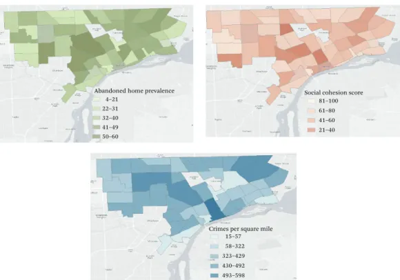 Figure 4. Regression Coefficients and 95 Percent Confidence Intervals, Mediation Analysis, Abandoned  Homes