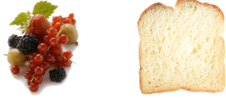 Figure 1. Examples of healthy desirable and unhealthy non-desirable food stimuli. Reprinted  from “Food-pics: an image database for experimental research on eating and appetite,” by  Blechert, J., Meule, A., Busch, N