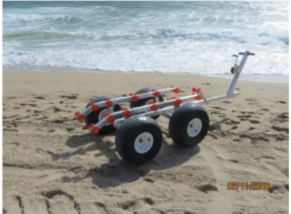 Figure 5. Jet ski trailer with plastic rollers (Florida  Sailcraft) 