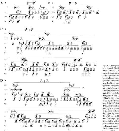 Figure 1. Pedigrees of 