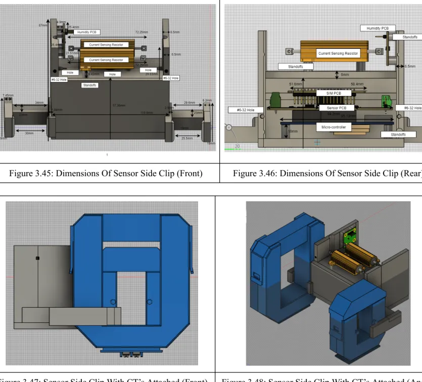 Figure   3.45:   Dimensions   Of   Sensor   Side   Clip   (Front)   Figure   3.46:   Dimensions   Of   Sensor   Side   Clip   (Rear)  