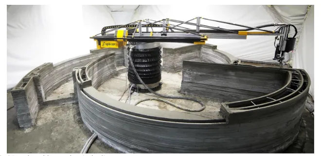 Fig. 3. 3D printed house by Apis Cor. 