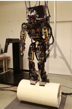 Figure 2.7. Experimental setup on the Sarcos humanoid robot.