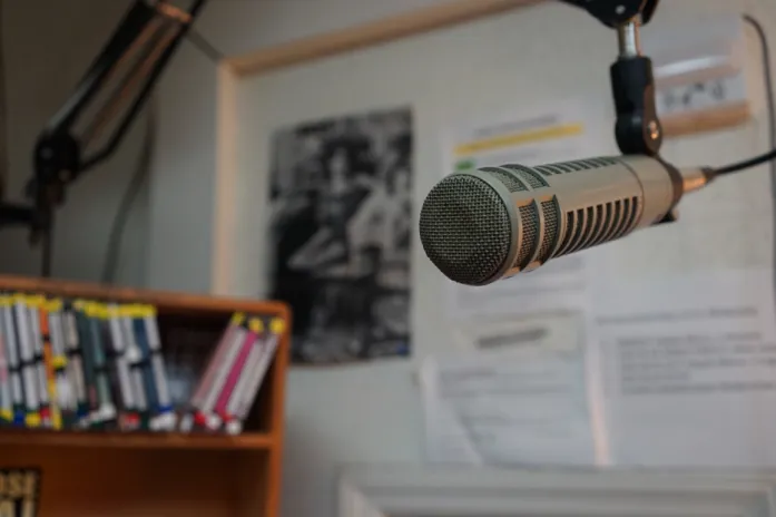 Figure	12.	The	microphone	in	the	control	room.	