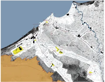 Figure 6. A map showing the key elements linking farmland and sea in the study area. Prepared by S
