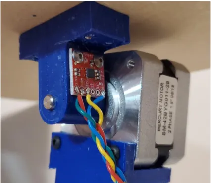 Figure 3: Accelerometer Mounting Position on Motor Output Shaft 